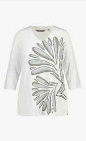 (U10) Ulla Popken Langarmshirt weiß 811890 200