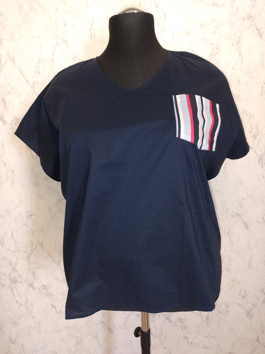 (U10) Ulla Popken T-Shirt Navy 747469 70