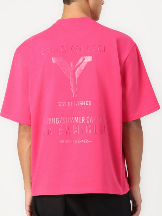 (40) Carlo Colucci TShirt pink unisex oversize