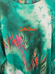 (Stange2) Carlo Colucci Sweatshirt Pullover  grün Muster Gr L-XL