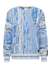 (97) Carlo Colucci 3D Strickpullover Pullover hellblau weiß C12501 COL 161