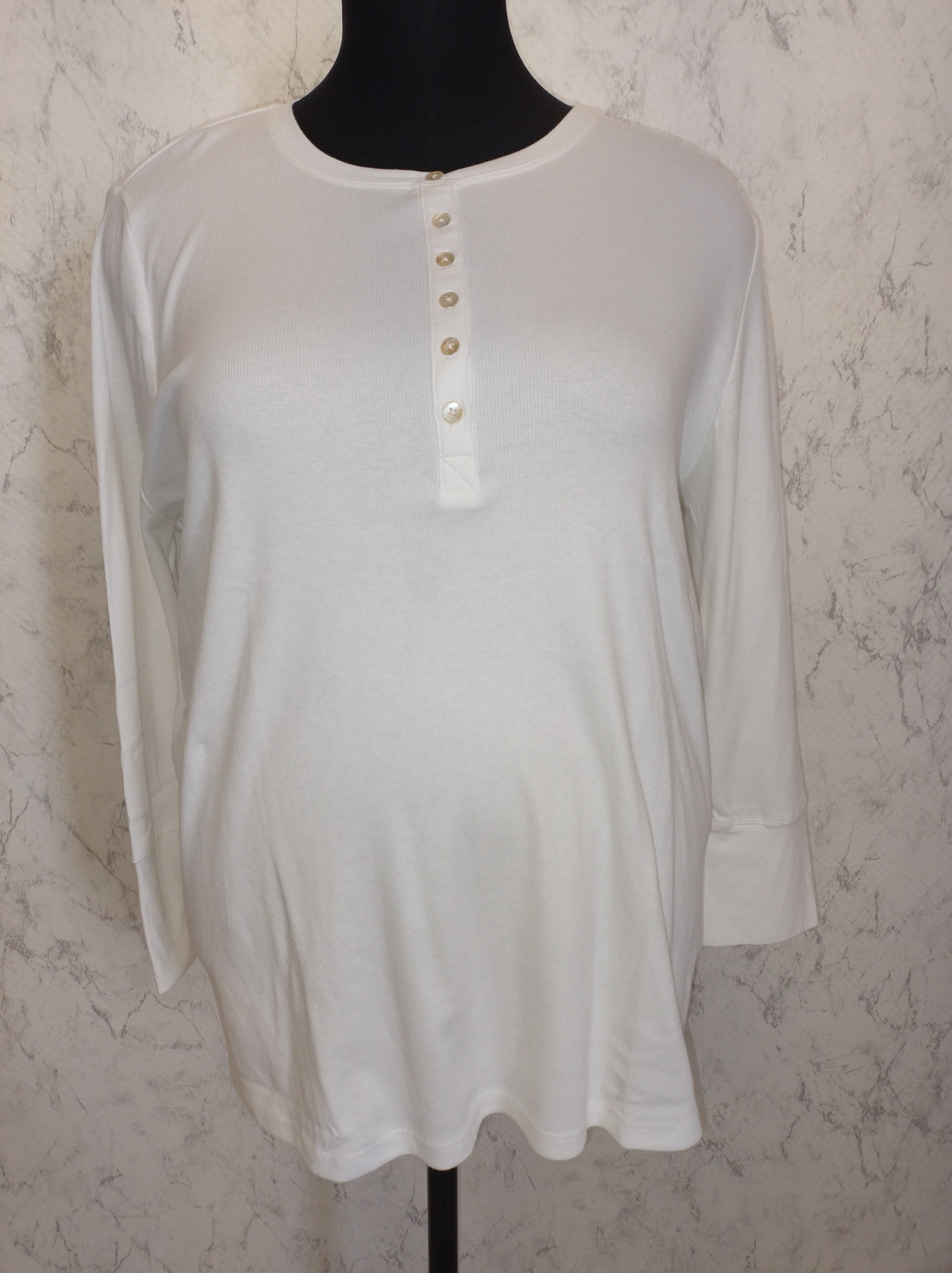 (U31) Ulla Popken Langarmshirt weiß 809296 200