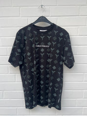 Original UVP 90€ Carlo Colucci Tshirt braun / weiß / schwarz