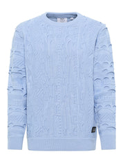 Carlo Colucci 3D Strickpullover Pullover hellblau C9016 COL 15
