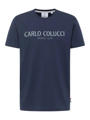 Original Carlo Colucci Tshirt Basic Schlicht verschiedene Farben.