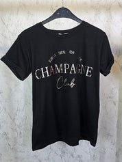 Champagne Club Tshirt Ärmel gekrempelt