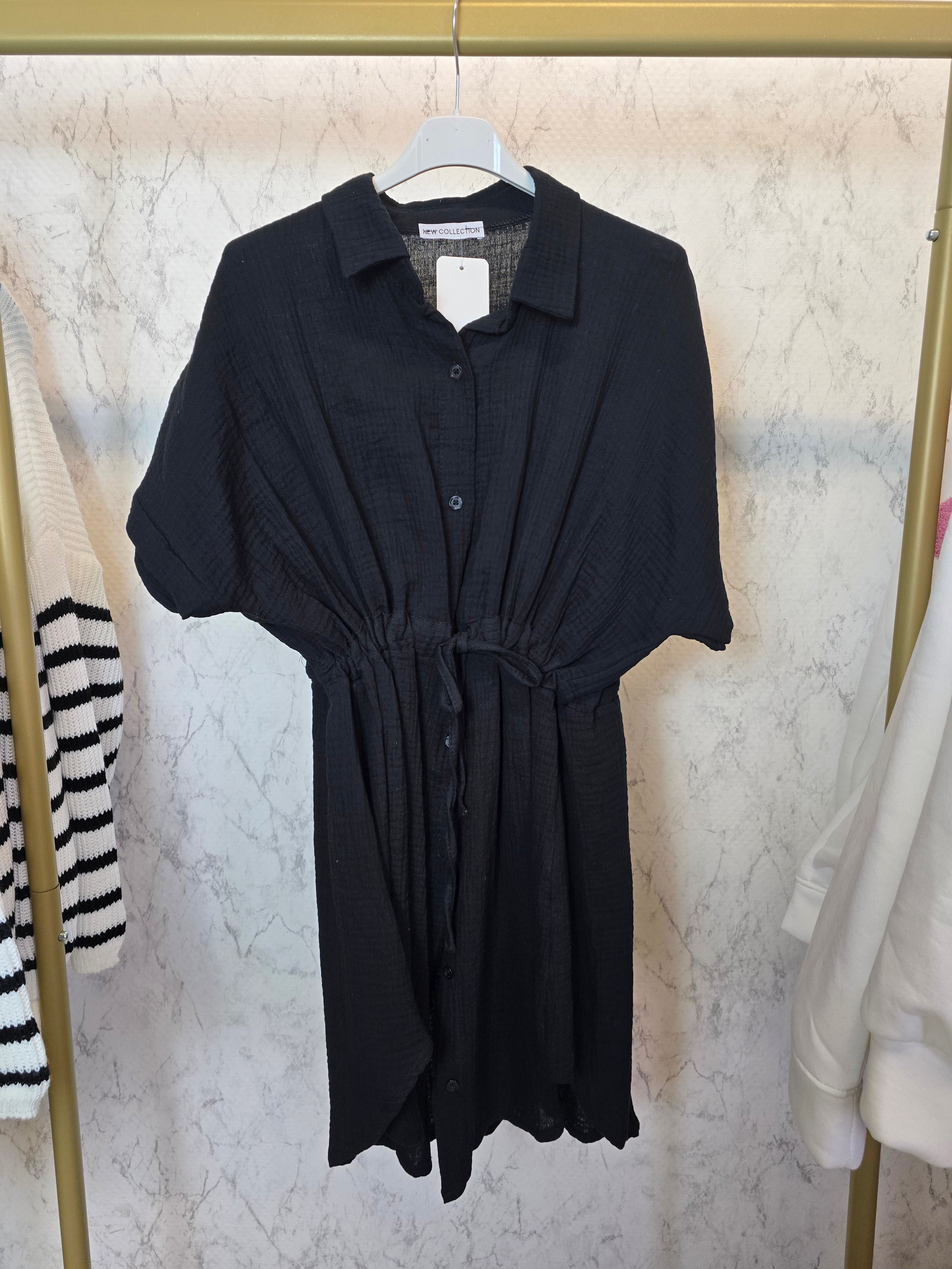 Musselin Kleid Baumwolle Sommer Unterknie lang
