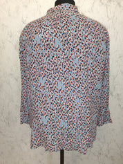 (U8) Ulla Popken Bluse grau mit Muster 749691 75