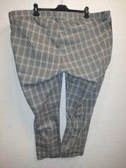 (U43) Ulla Popken Hose grau kariert 797873 130