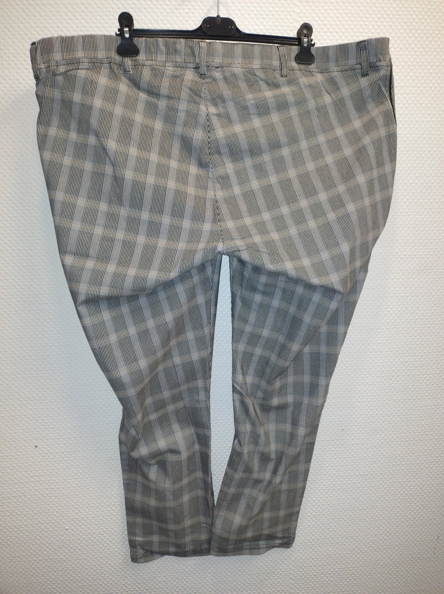 (U43) Ulla Popken Hose grau kariert 797873 130