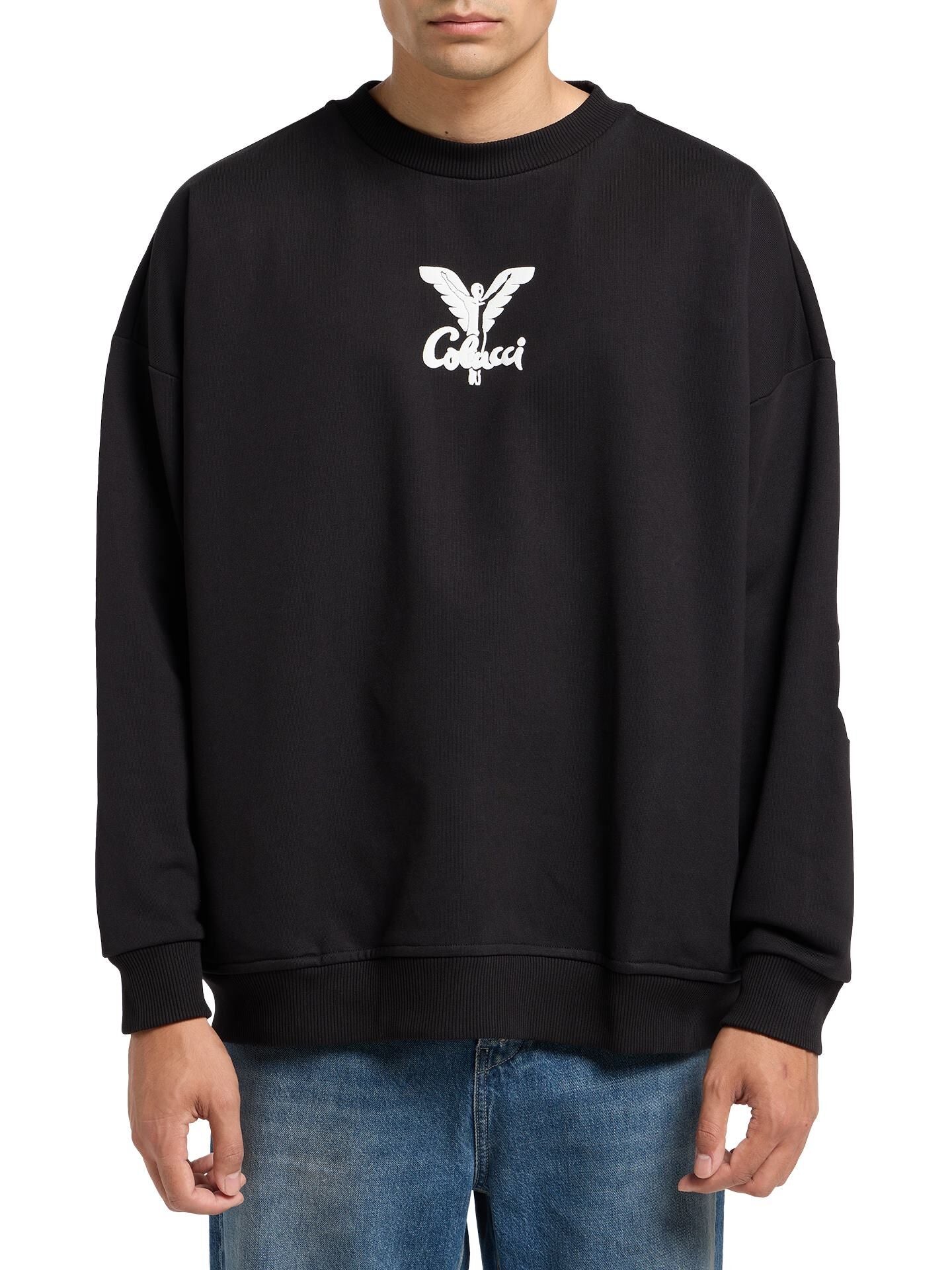Carlo Colucci Sweatshirt hellblau weiß C4437.