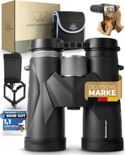 Weidenberger Fernglas 12x42, [TESTSIEGER] Magnesium Fernglas mit Nitrogenfüllung und wasserdicht, für Erwachsene, BAK4 HD Prisma + FMC Objektiv, auch Brillenträger geeignet (Grün, schwsrz 12x42)