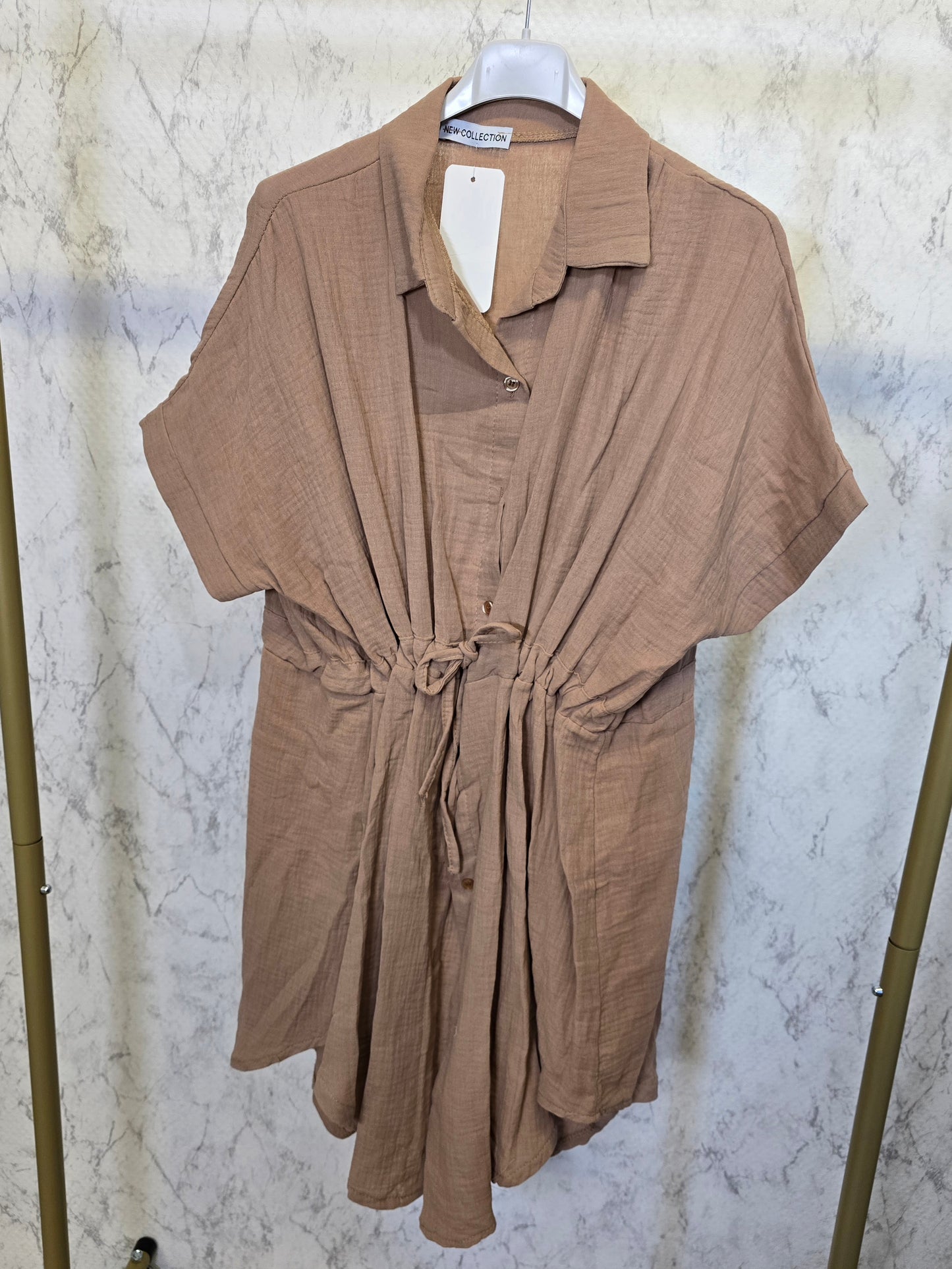 Musselin Kleid Baumwolle Sommer Unterknie lang
