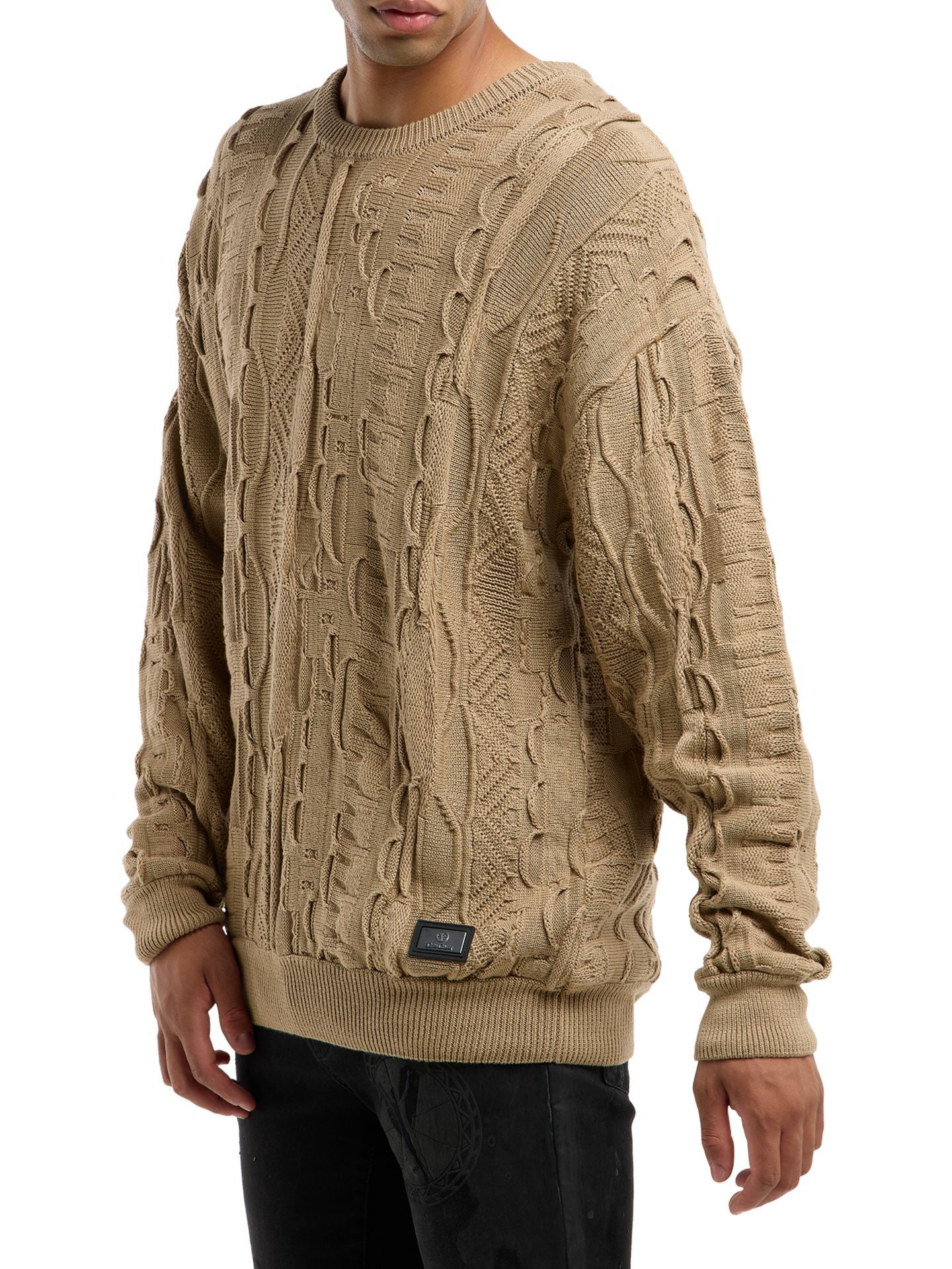 Carlo Colucci 3D Strickpullover Pullover beige C10006 COL 56