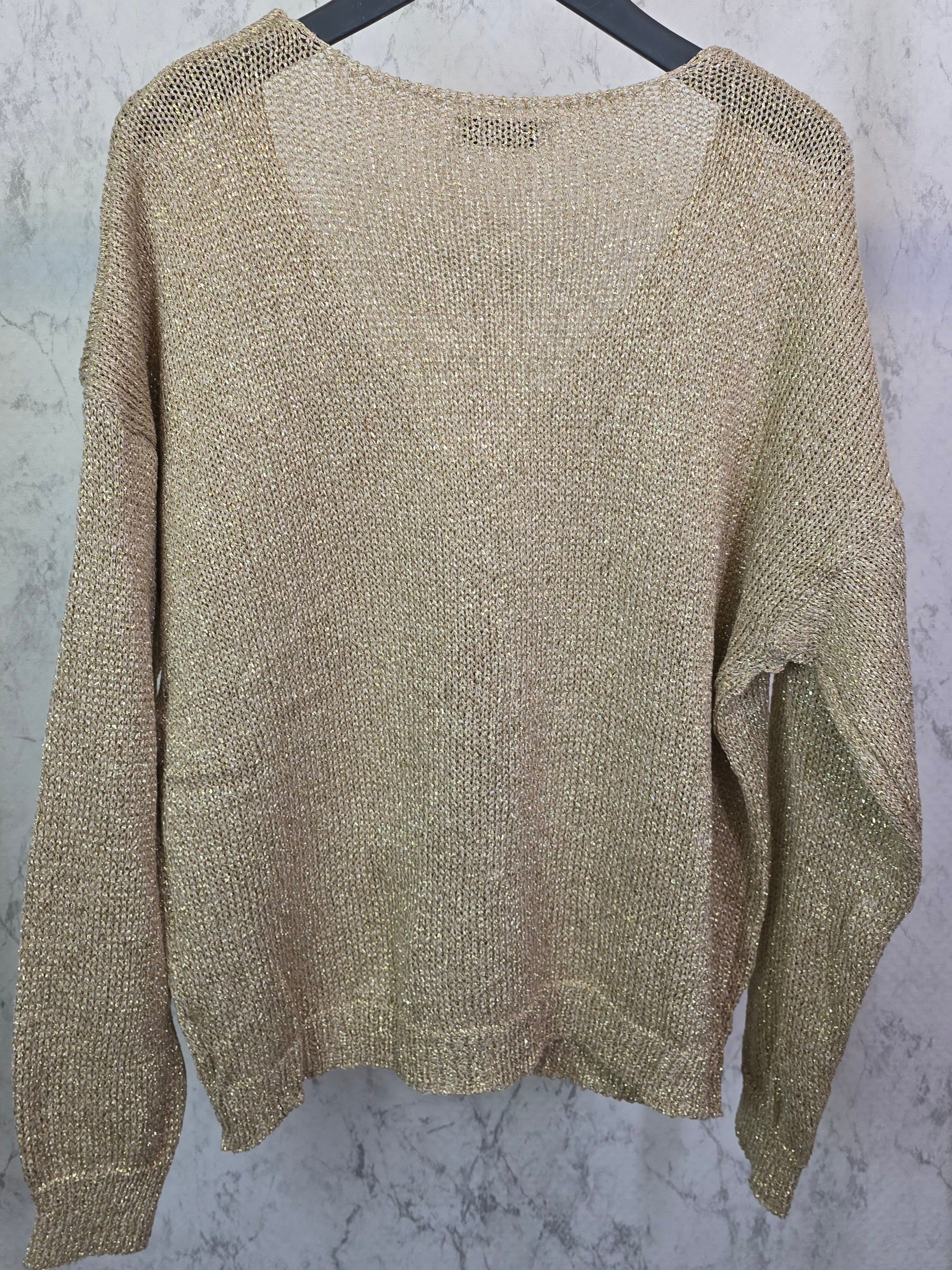 Strickpullover Übergangspullover gold (22)