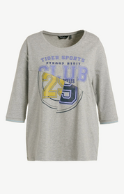 (U34) Ulla Popken 3/4 Shirt Grau Tiger Sports 810589 134