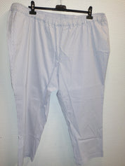(U36) Ulla Popken Hose grau/weiß Karriert 806389 814