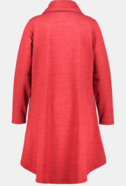 (U13) Ulla Popken Long-Sweatjacke Rot 795364 530