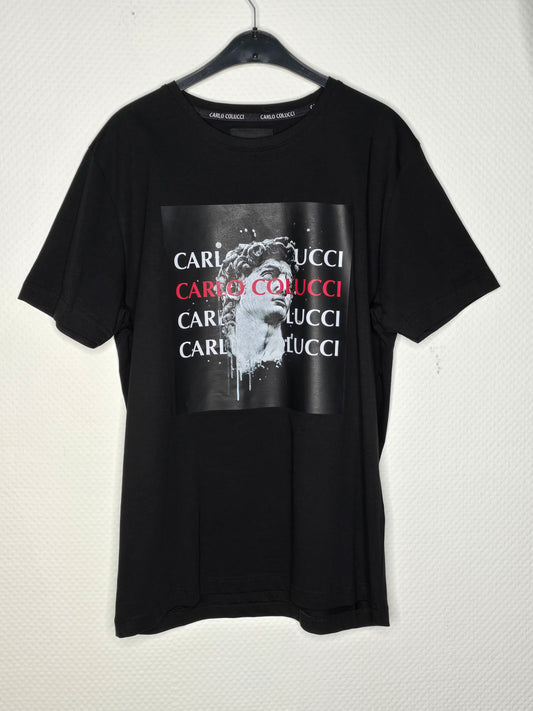 (102) Carlo Colucci Tshirt schwarz C3754 20