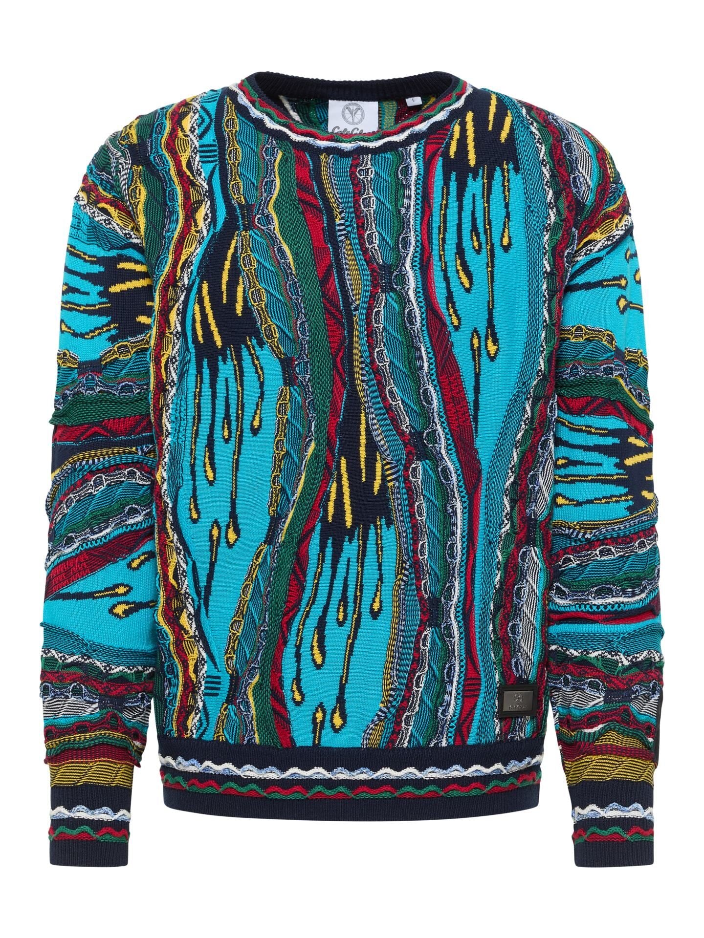 (158) Carlo Colucci 3D Strickpullover Pullover bunt C12508 COL 171