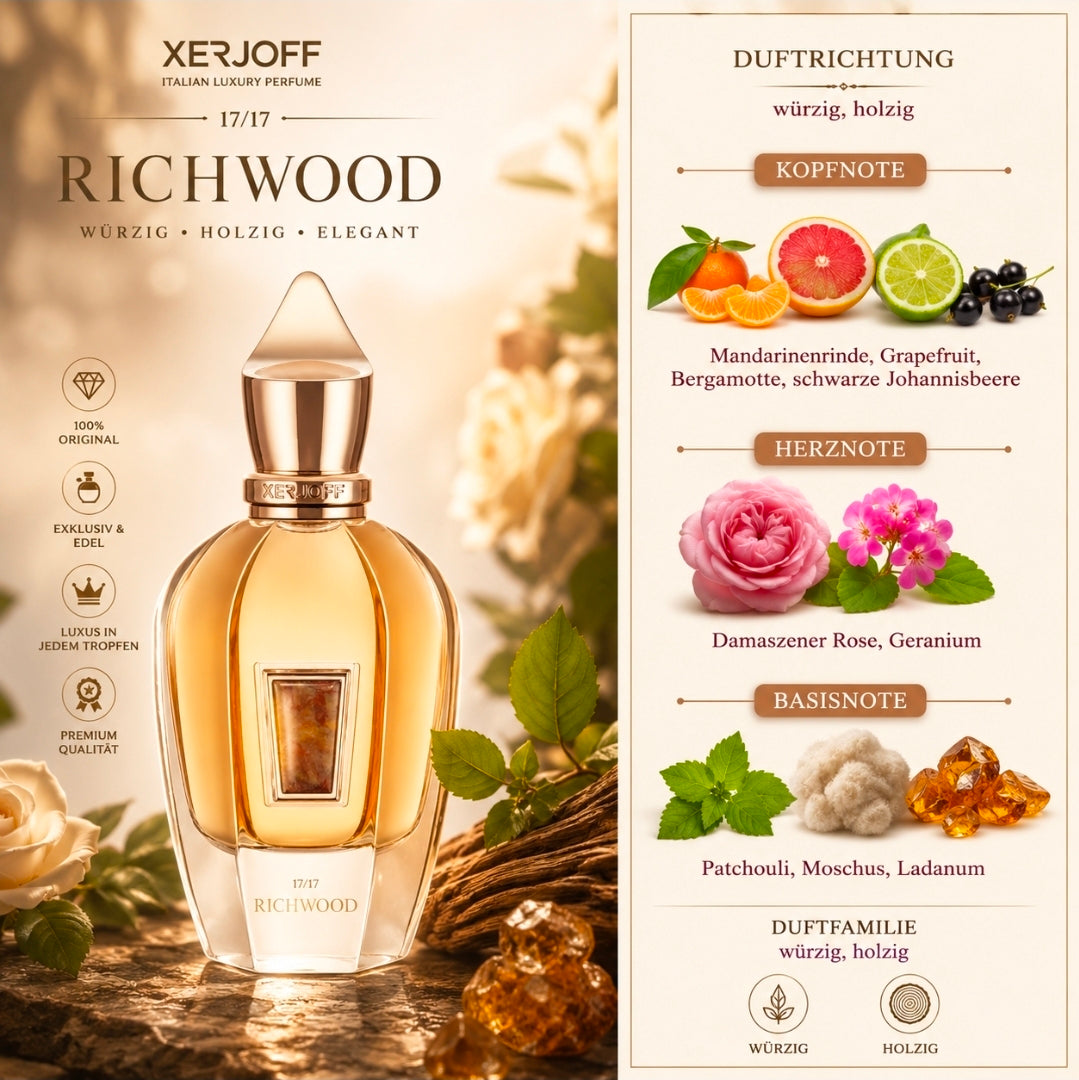 Original XERJOFF 17/17 Richwood Eau de Parfum Parfüm 100ml