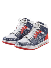 Carlo Colucci Sneaker High Navyblau rot CC-AOP-01-101