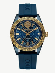 Nr10 Carlo Colucci Armbanduhr navyblau gold Silikonarmband Automatik + 2 Jahre Herstellergarantie