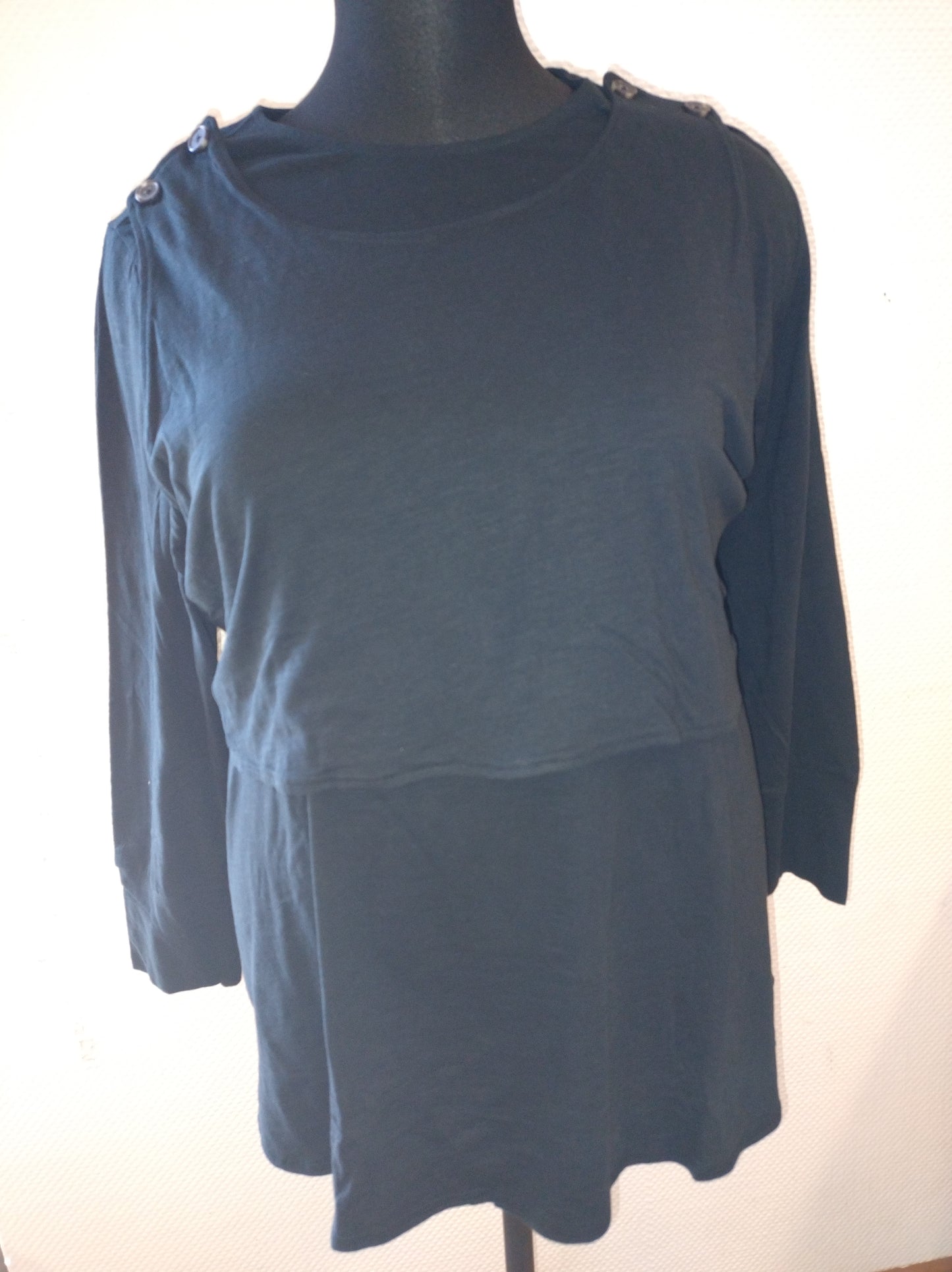 (U34)Ulla Popken Langarmshirt Navy 809308 130