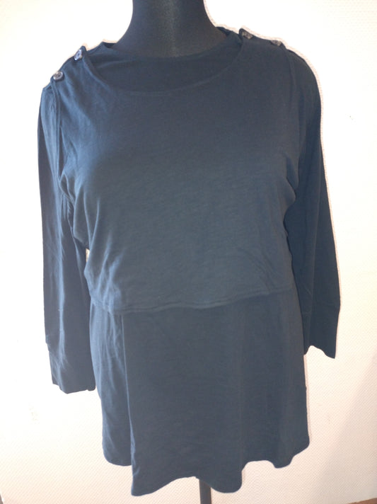 (U34)Ulla Popken Langarmshirt Navy 809308 130