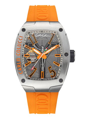 Nr19 Caro Colucci Armbanduhr orange silber Hersteller Garantie 2 Jahre