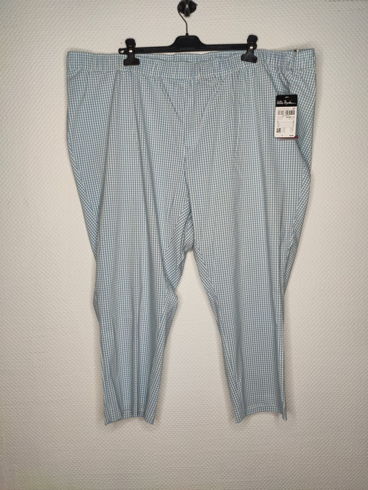 (U16) Ulla Popken Hose kariert blau/weiß 747504 73