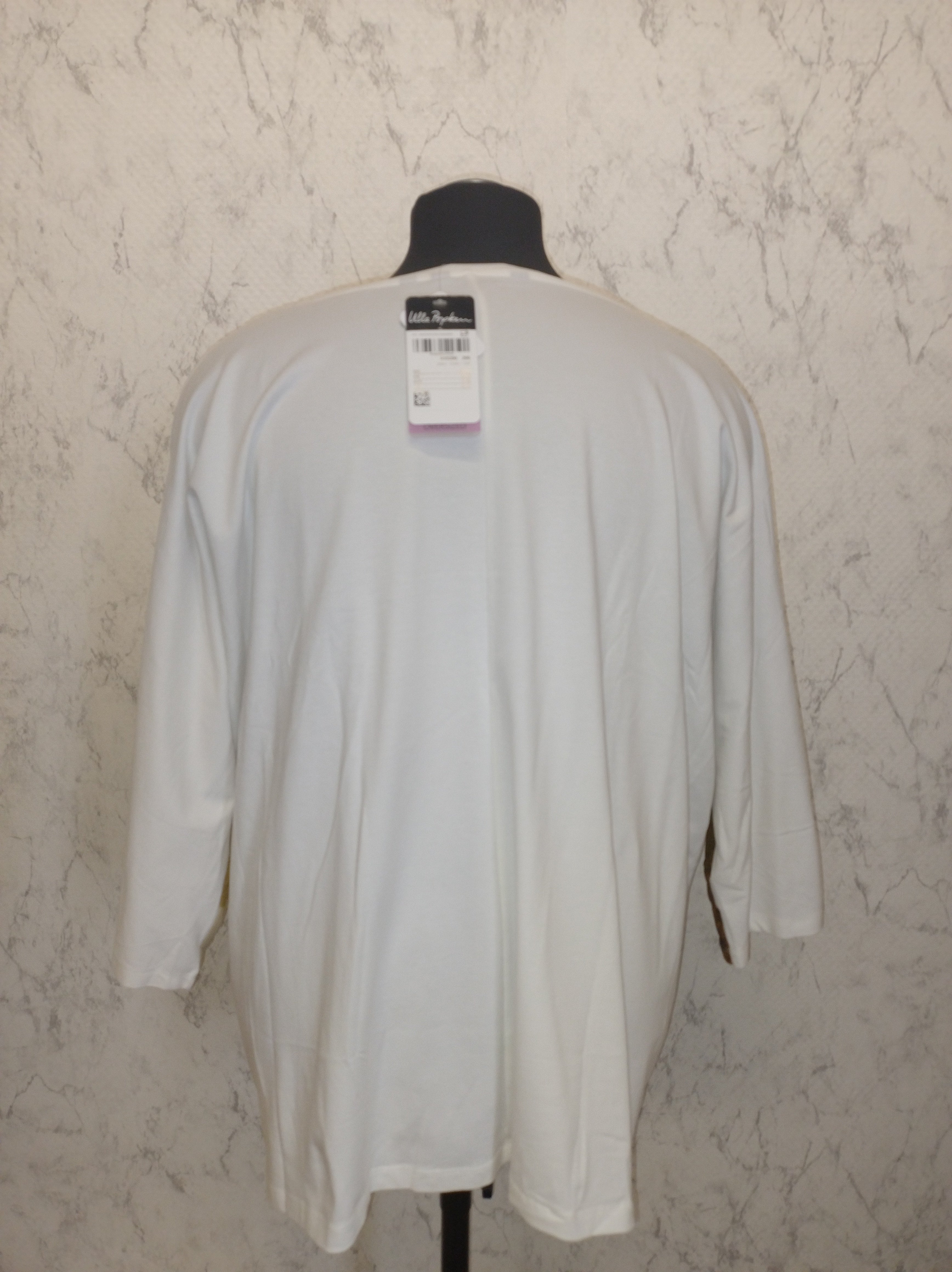 (U9) Ulla Popken T-Shirt orange-braun/weiß Schrift 810280 200