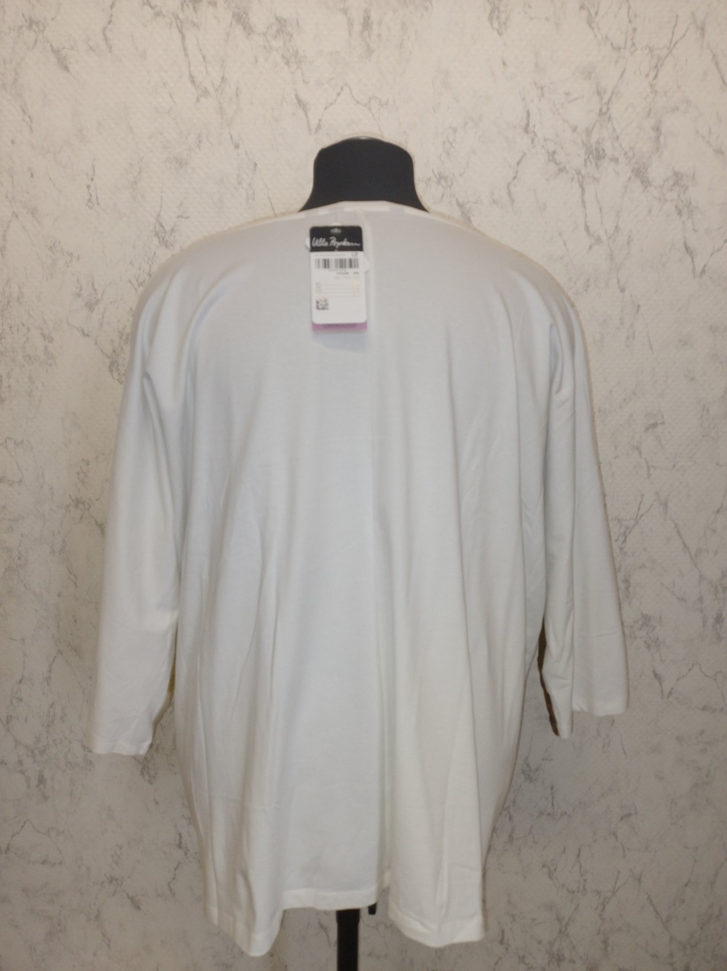 (U9) Ulla Popken T-Shirt orange-braun/weiß Schrift 810280 200