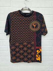 (Stange2) Carlo Colucci Tshirt schwarz muster C3526 201 Gr S