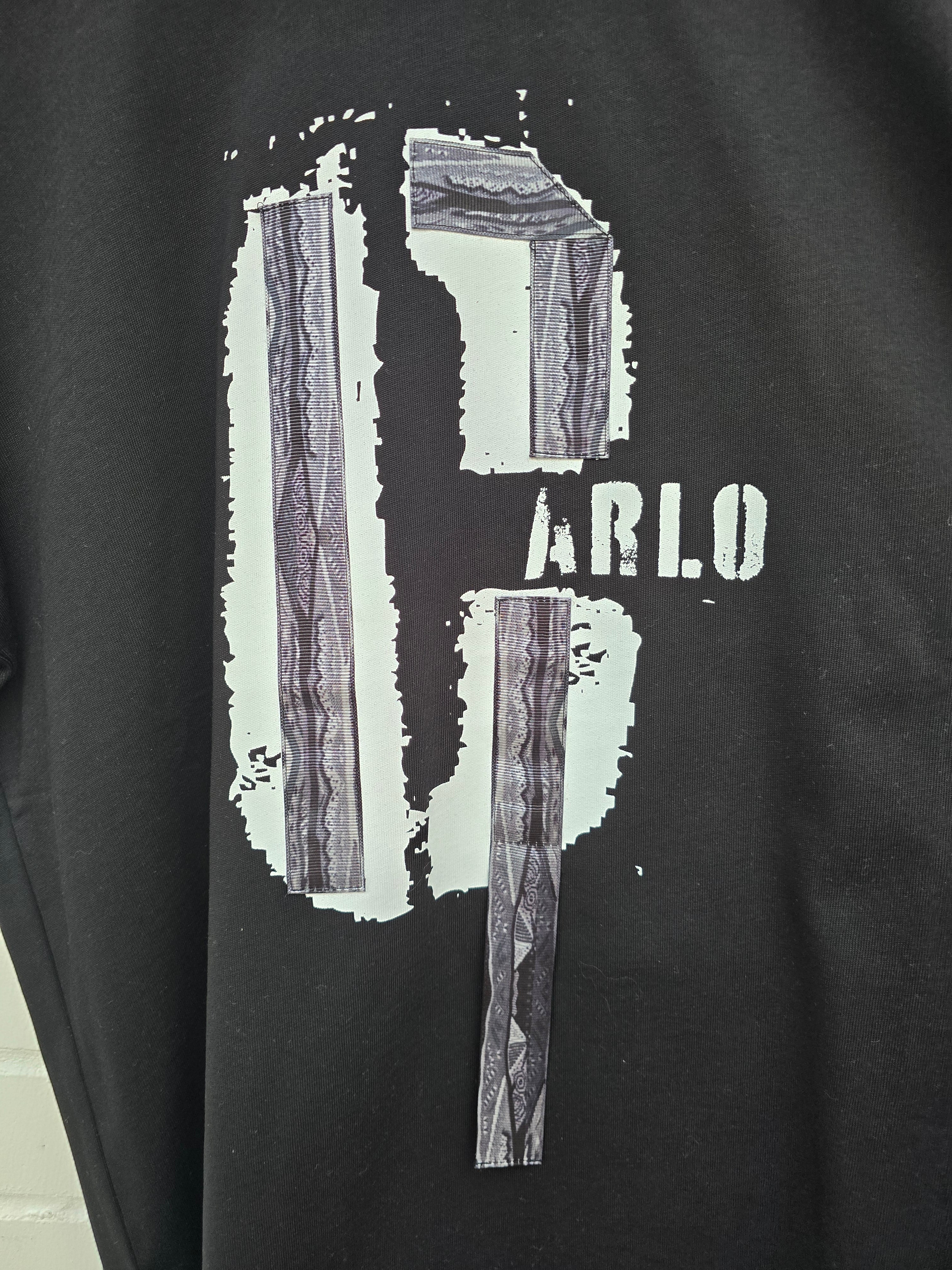 Carlo Colucci Tshirt schwarz / grau Großes C Brust