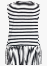 (U23) Ulla Popken Tanktop schwarz/weiß gestreift 806687 130