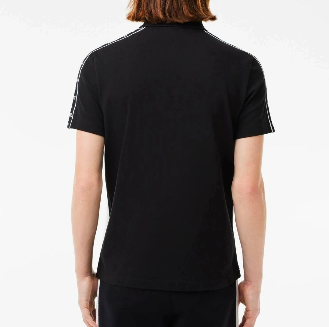 LACOSTE Poloshirt schwarz Schulter Logo -146-