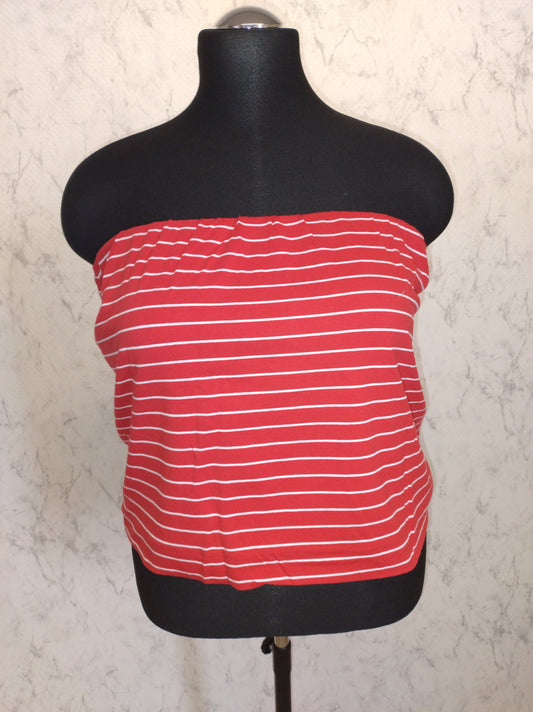 (U45) Ulla Popken Tube top Rot 2erpack 711273 51