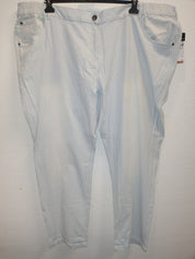 (U3) Ulla Popken Hose blau/weiß gestreift 792285 700
