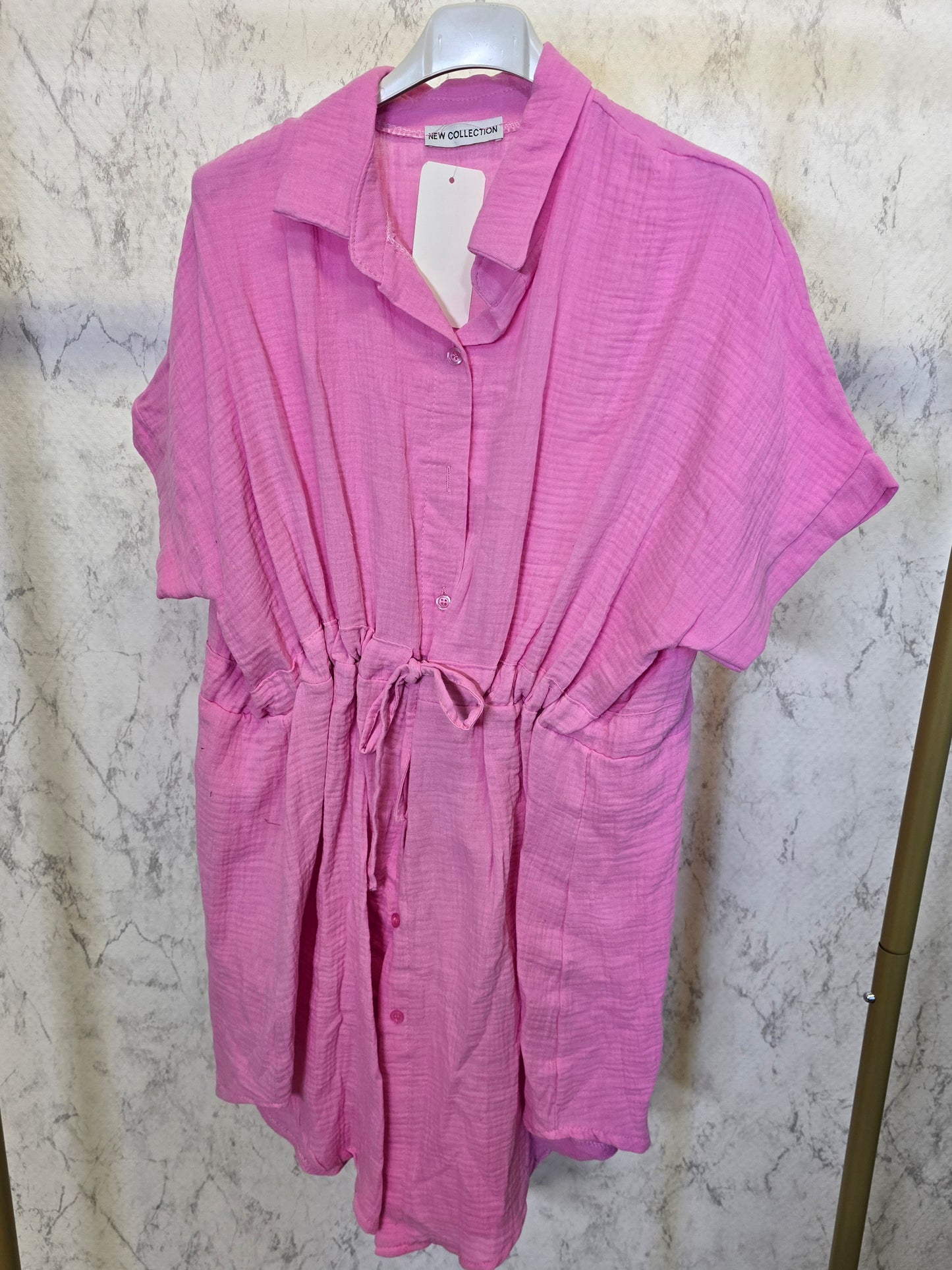 Musselin Kleid Baumwolle Sommer Unterknie lang