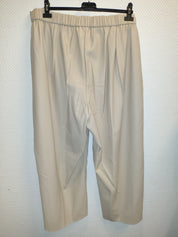 (U36) Ulla Popken Lederhose Capri Beige 800456 150