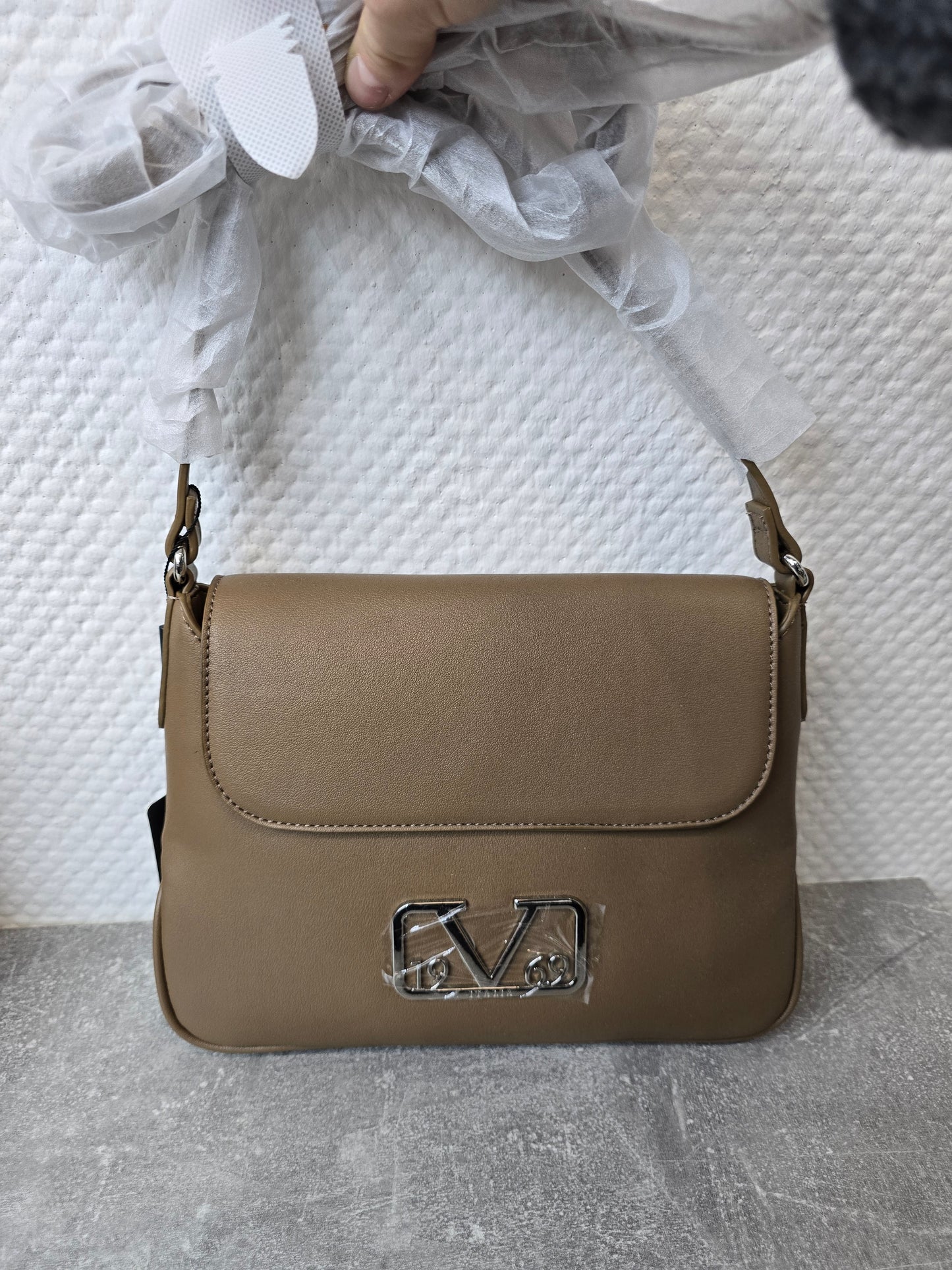 19v69 Italia by Versace Handtasche braun Paloma (kleine Macke hinten siehe bilder)