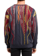 Carlo Colucci 3D Strickpullover grau bunt GrL