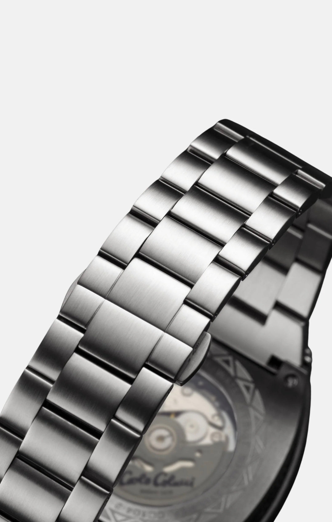 Nr18 Carlo Colucci Armbanduhr Metall Armband Silber Orange Automatik + 2 Jahre Herstellergarantie