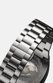 Nr18 Carlo Colucci Armbanduhr Metall Armband Silber Orange Automatik + 2 Jahre Herstellergarantie