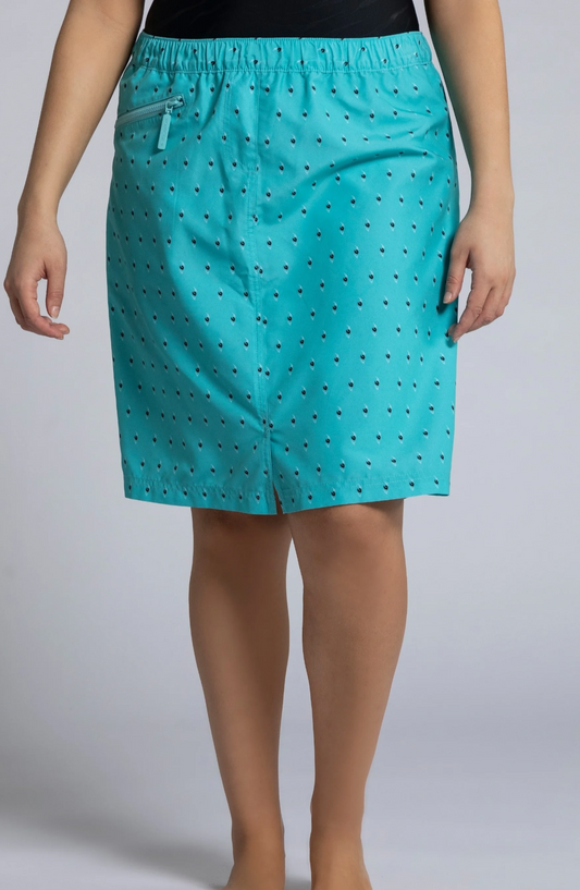 (U12) Ulla Popken bade skort blau 793313 740