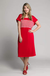 (U2) Ulla Popken Kleid Rot 803945 530