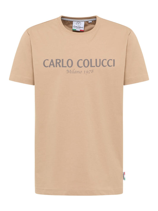 (24) Carlo Colucci TShirt beige C2440 56