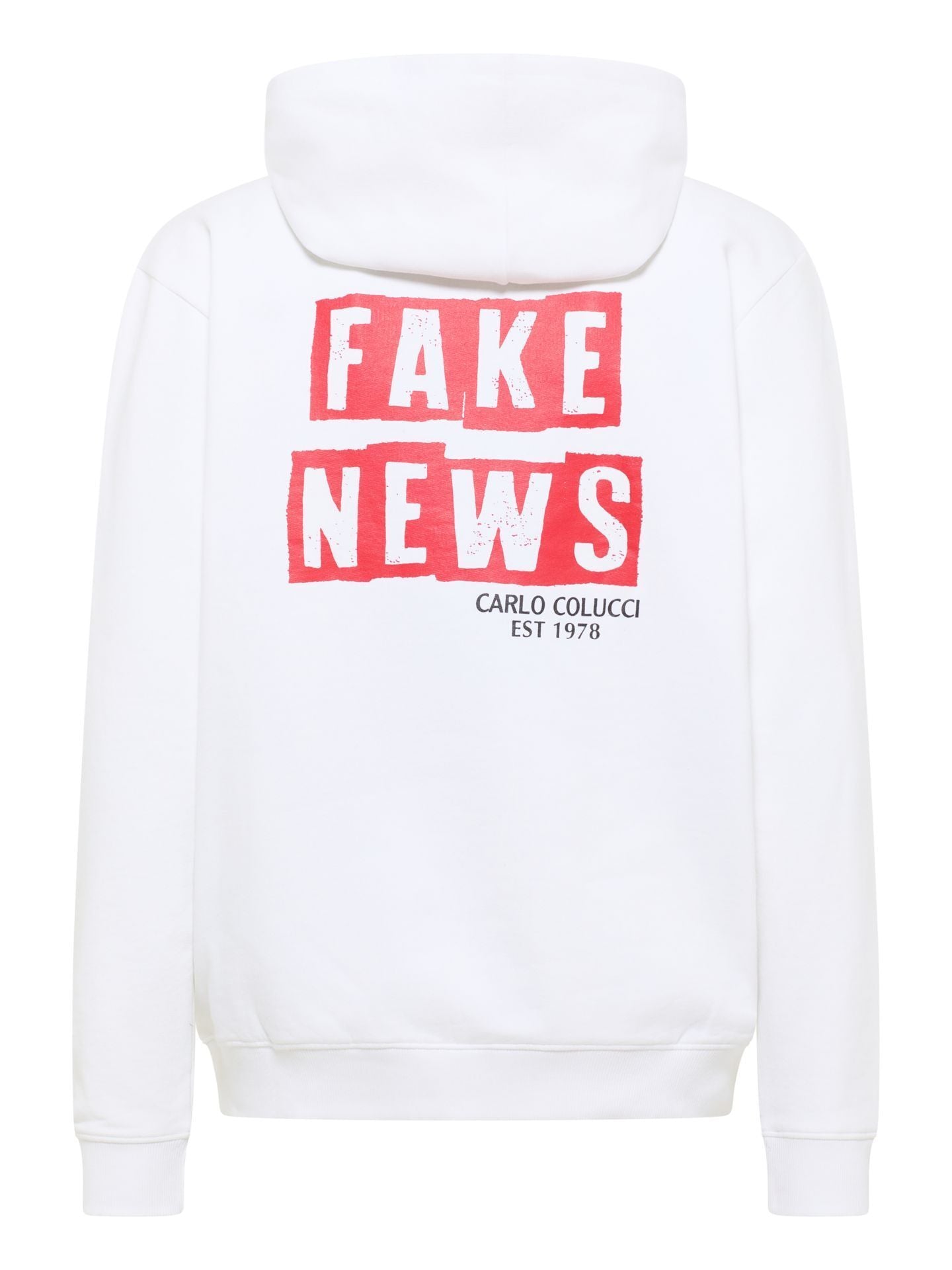 Carlo Colucci Fake News Hoodie schwarz weiß C4227 -114-