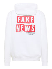 Carlo Colucci Fake News Hoodie schwarz weiß C4227 -114-